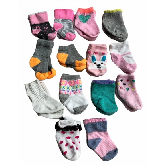 Various Other - Baby Girl Socks - 14 Pair